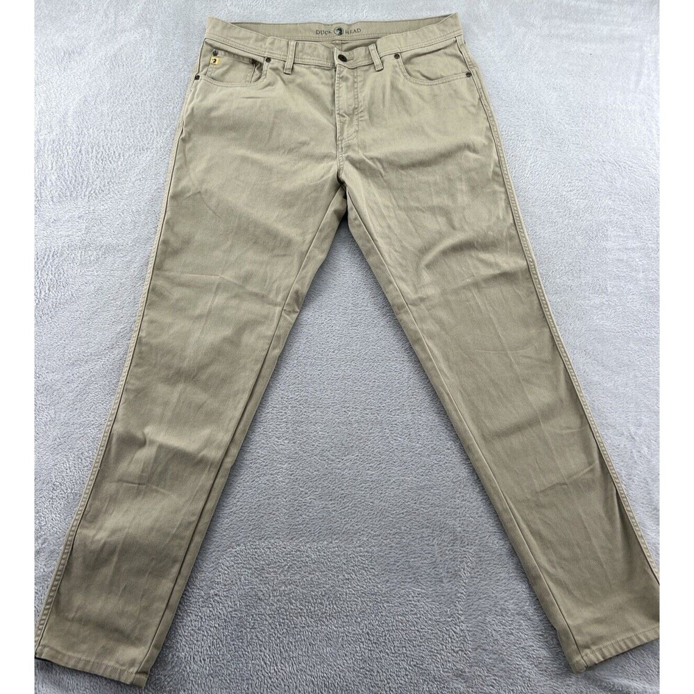 Duck Head Pants Men’s Sz 38x34 Field Canvas 5 Pocket 1865 Tan Slim Fit